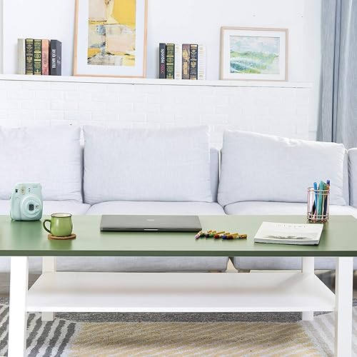 Miniatura 361 de Kaboon Mesa universal de 45.67 x 23.62 pulgadas, escritorio sólido de una pieza, encimera de melamina reversible, escritorios dobles, escritorio en