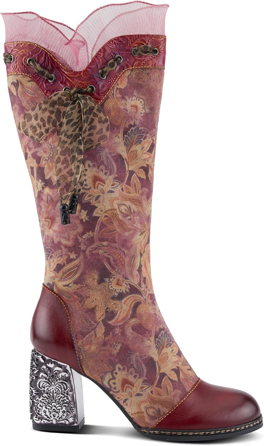 L`Artiste Rorria Women's Boot with Playful Elegance and Comfortable Chunky Heel