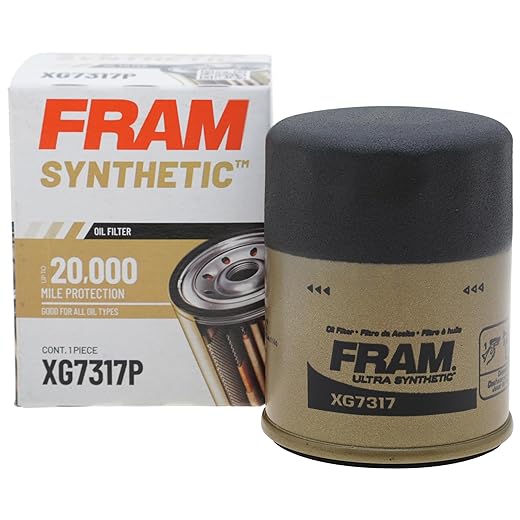FRAM Synthetic XG7317P 20K Mile Change Automotive Replacement Engine Oil Filter for Synthetic Oil Changes, Premium Vehicle Engine Protection Oil Filter for Select Vehicle Model Years
