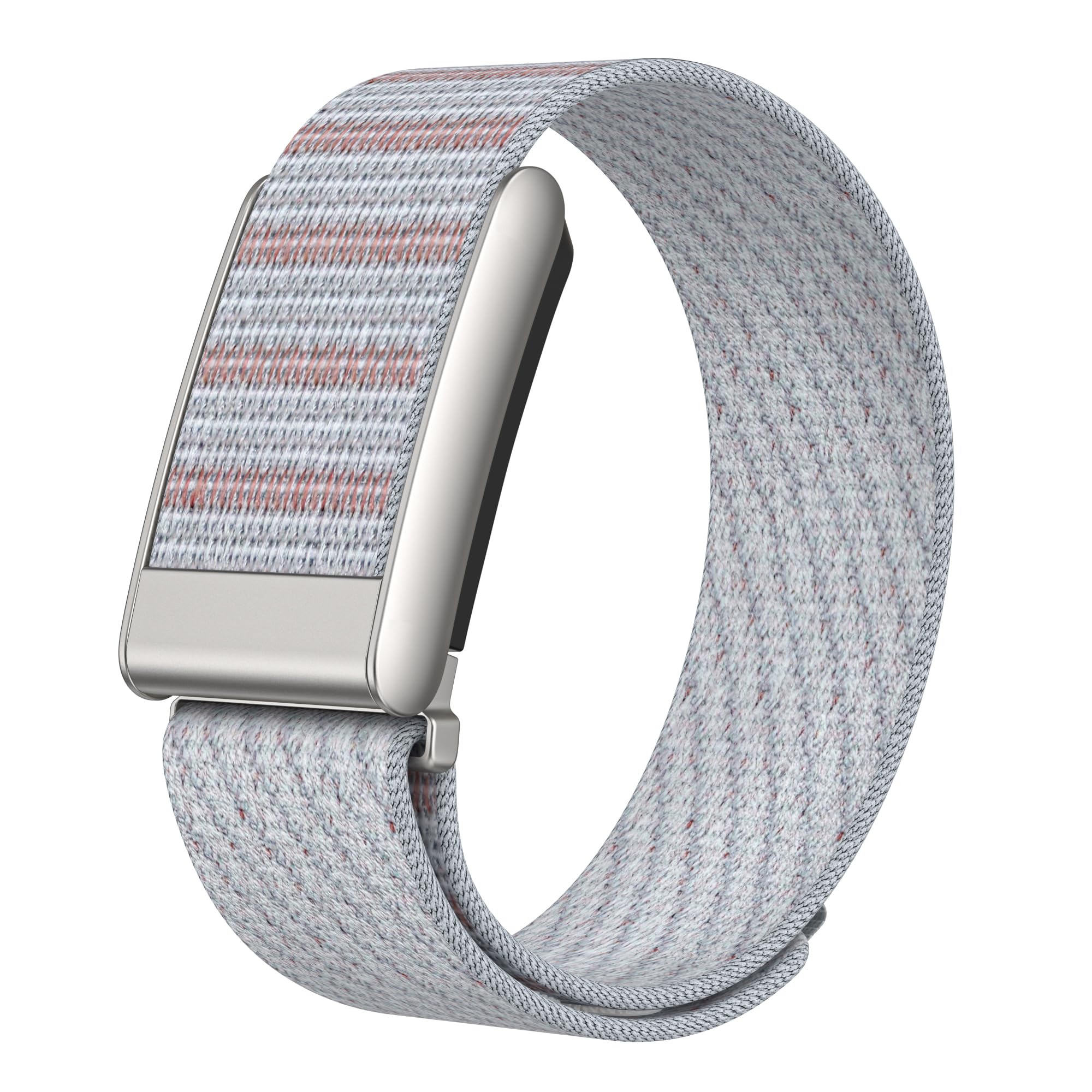 Nylon Loop Strap Compatible With Whoop 5.0 One/Peak & Whoop 5.0 Life/MG, Breathable Sports Strap Sweat Absorption Band with Metal Frame Connector for Men Women (Diagonal white, Whoop 5.0 MG/Life)