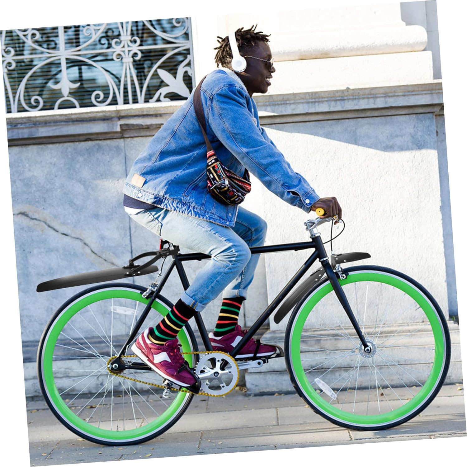 1set Bike Mud Guards Front and Rear Mudguard for Design to Splashing Water and Essential Cycling Accessories