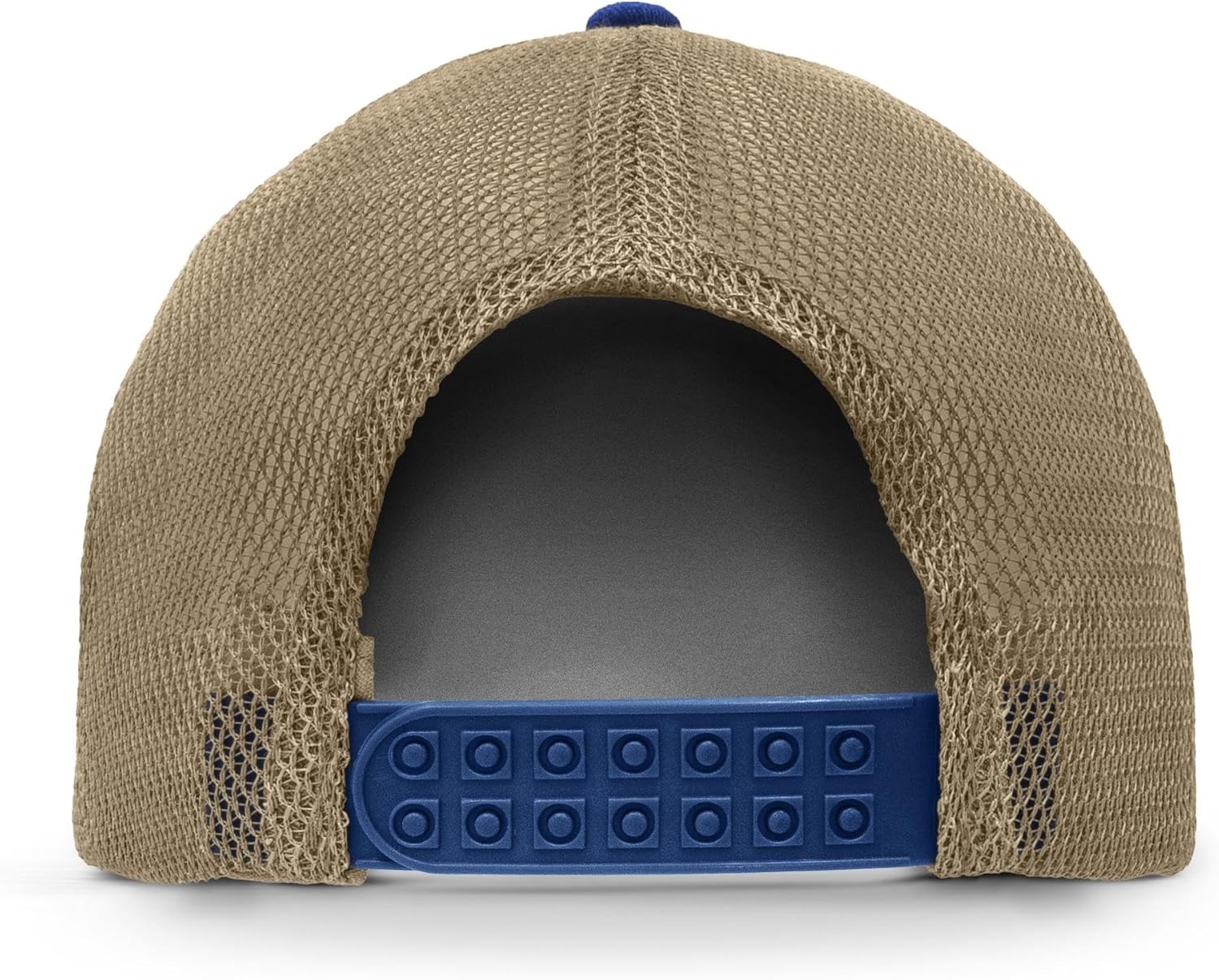 Tee Luv Old Bay Seasoning Hat - Old Bay Crab Logo Mesh Back Baseball Cap (Blue/Tan)