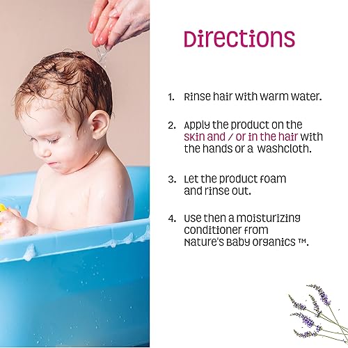 Miniatura 6 de Nature's Baby Champú 3 en 1 para bebé, lavado corporalfacial, formulado para pieles problemáticas y sensibles, sin sulfato ni fragancias