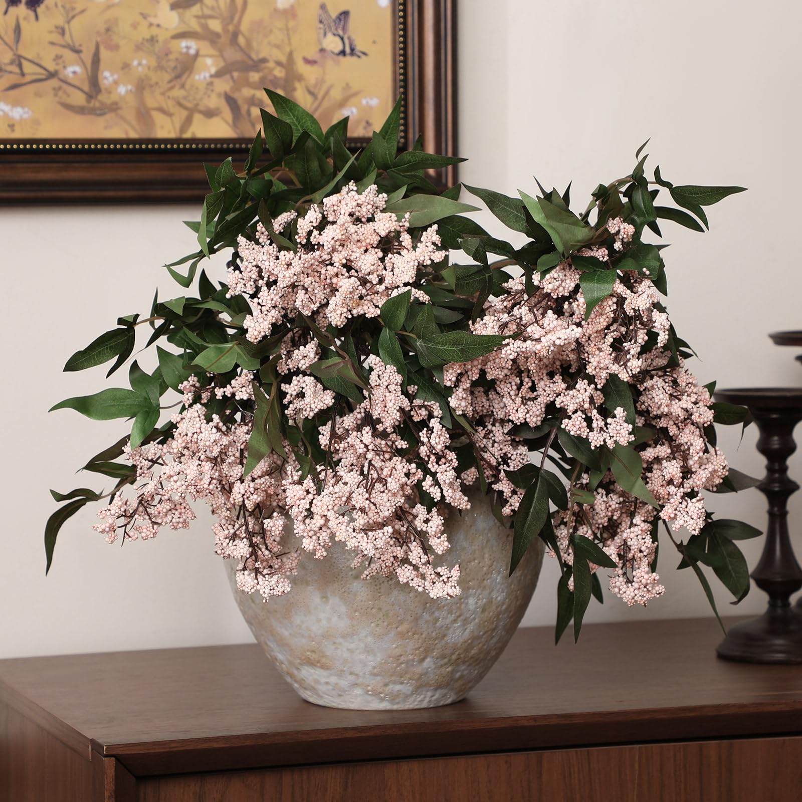 Amazon.com: Zeyune 3 Pcs Summer Faux Berry Stem for Vase 35 Inch