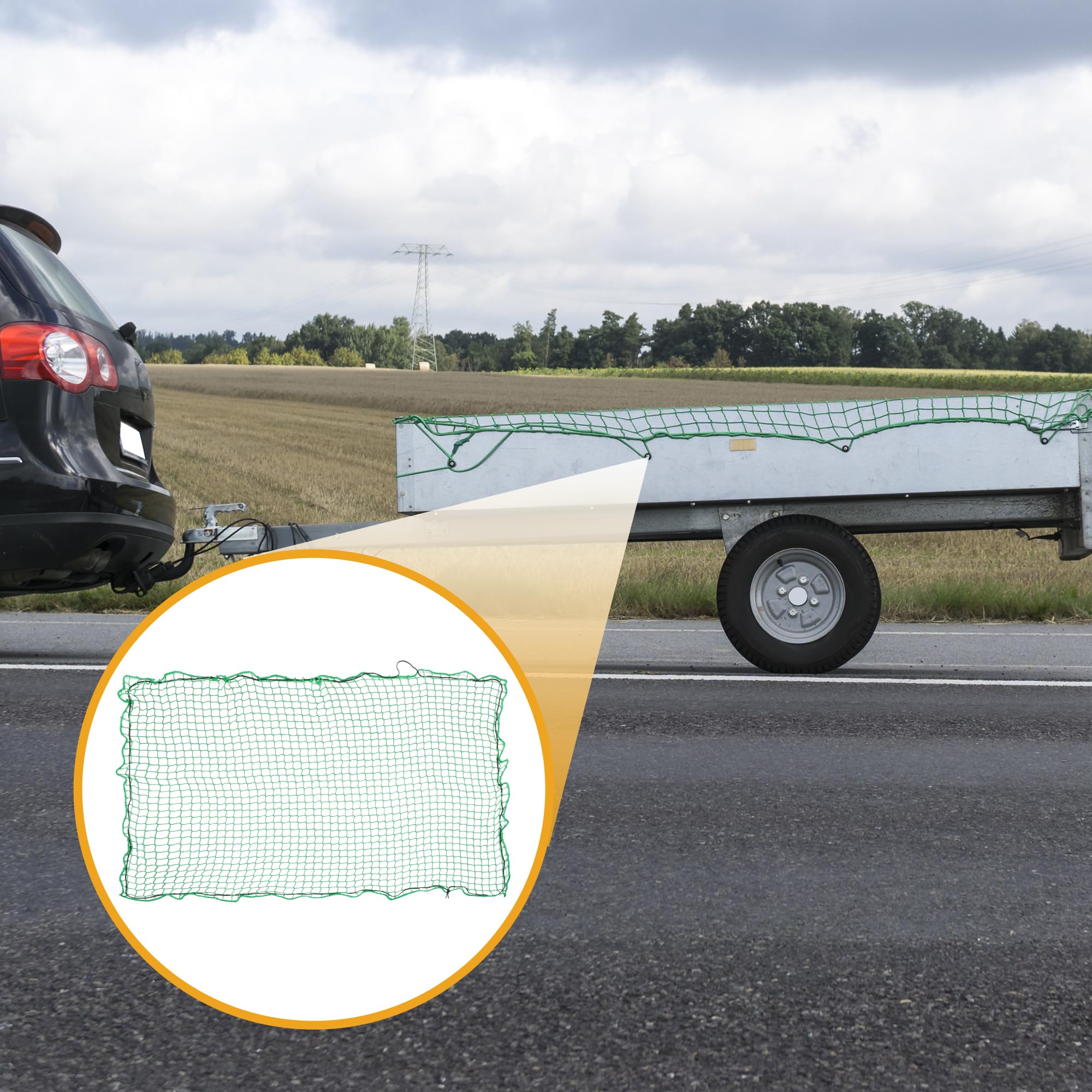 Filet De Remorque Extensible 1.8X2.2M 1 Pc Nylon Pour Camionnette
