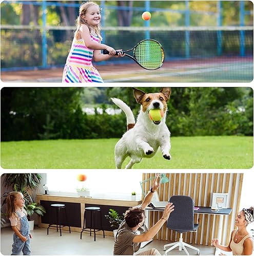 Miniatura 6 de FINGER TEN Pelotas de tenis para niños para perros, jóvenes principiantes, paquete de 121824 unidades, duraderas, naranjas, de baja compresión, sin