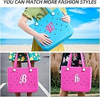 Vista 11 de Charms for Bogg Bag Letters Rubber Beach Bag Accessories for Tote Bags Bogg Bag with Alphabet Letters