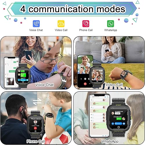 Miniatura 2 de Wonlex 4G Kids Smartwatch with SIM Card, GPS Smart Watch for Children, 1.4" Touch Screen Phone Watch for Boys Girls with Video Calls, Voice Chat,