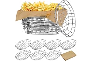 Hushee 12 Pcs Wire Metal Bread Basket