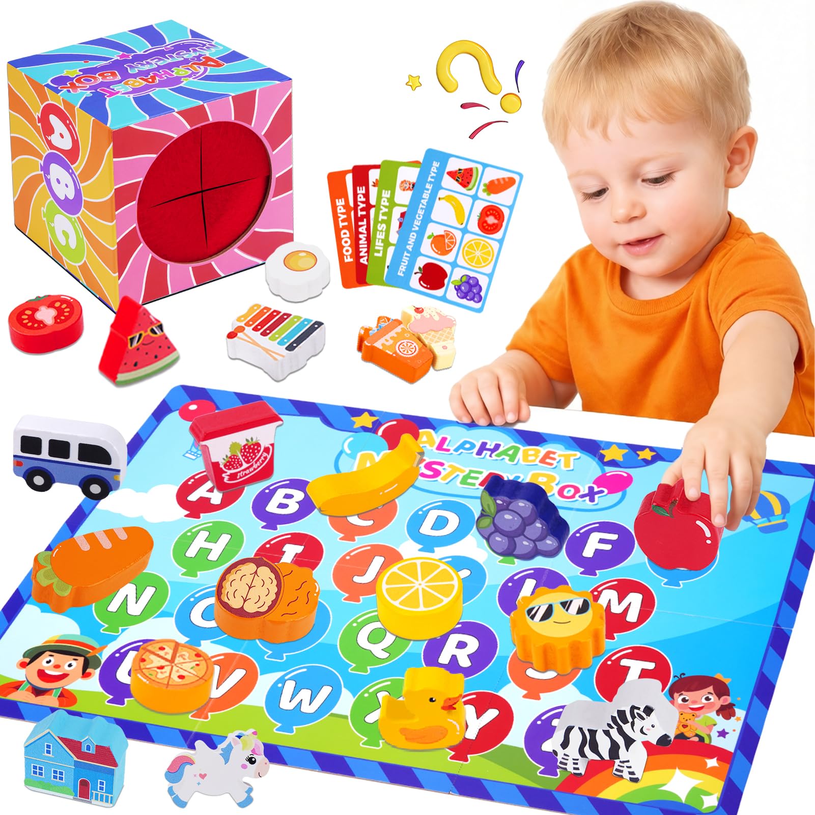 Amazon.com: KMTJT Montessori Alphabet Mystery Box Toys for