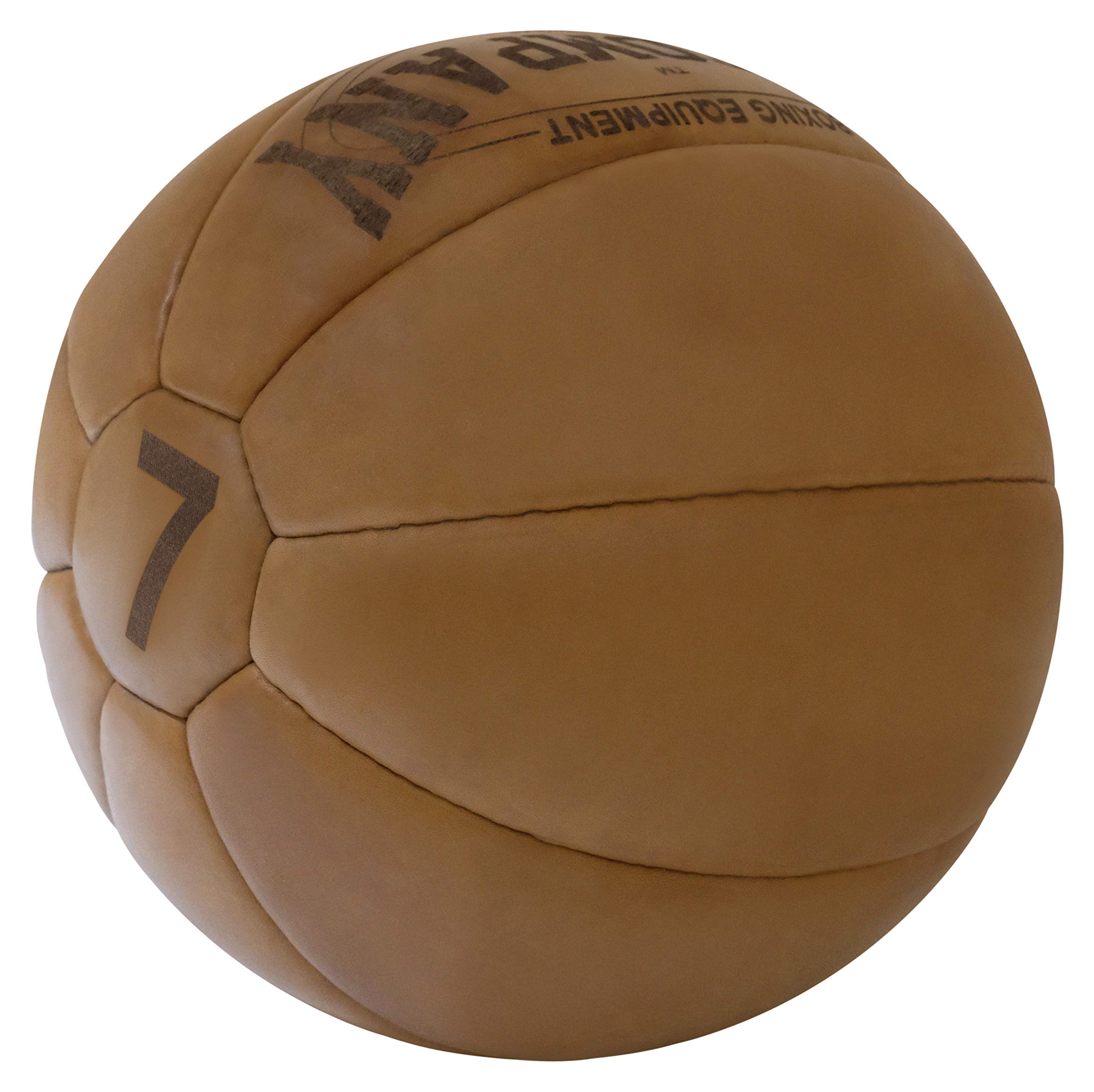 BAD Company - Balón Medicinal (Piel, 10 Niveles de Peso, 1-10 kg), Color marrón Claro o Negro