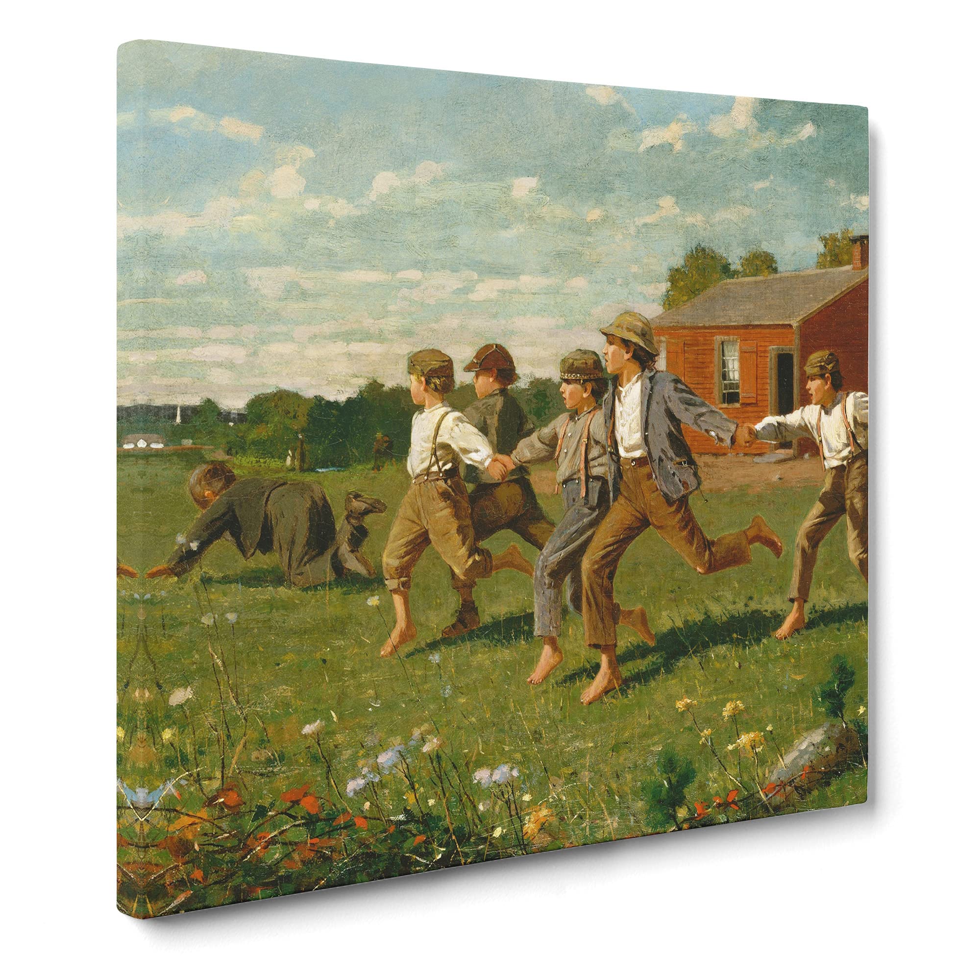 Snap The Whip by Winslow homer Canvas Print, Mixed, 35L x 35W cm