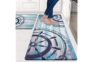 Distinctive Nautical Kitchen Comfort Mats: Elevate Your Kitchen with Coastal Charm and Functionality