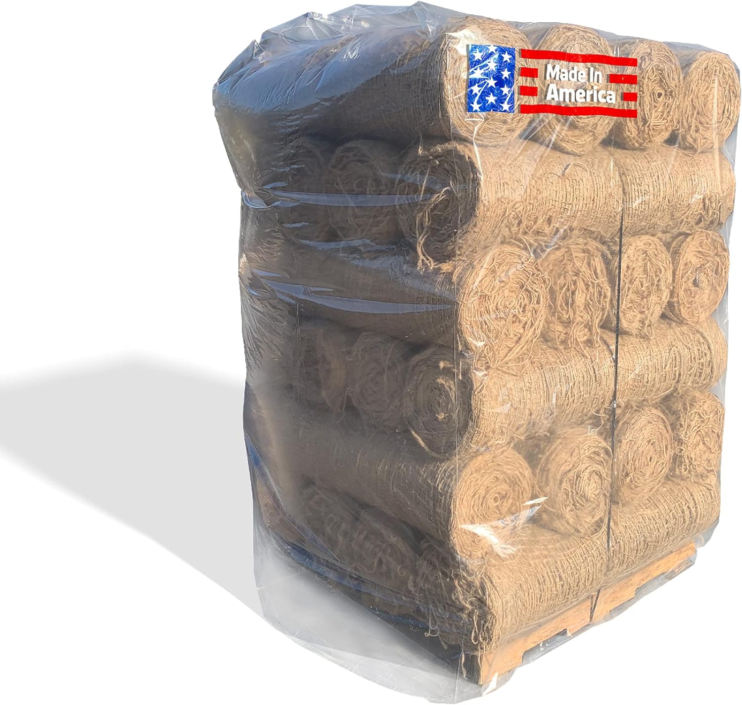 Sandbaggy Clear Pallet Covers | Made in USA | Tarp Fits Large Pallets Up to 55 x 55 x 75 | Built w/ 1 Month UV | Heavy Duty 1.5 Mil Thick (Pack of 100)