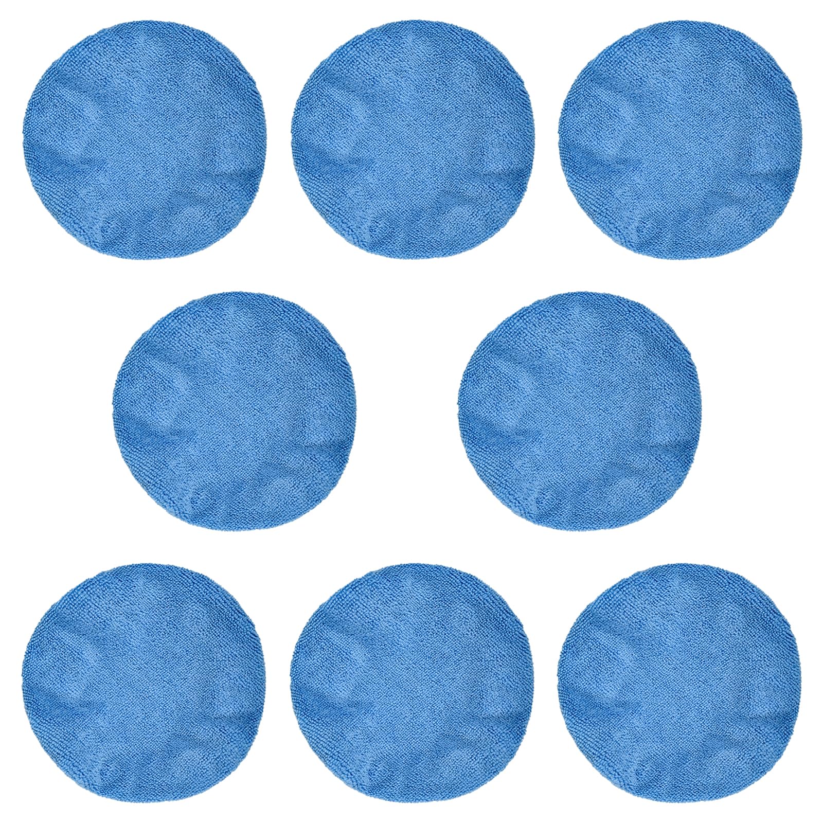 8Pcs Polisher Pad Bonnet (7 to 8 Inches), Soft Microfiber Polishing Buffing Pad Cover, Car Waxing Bonnet Waxer Pads