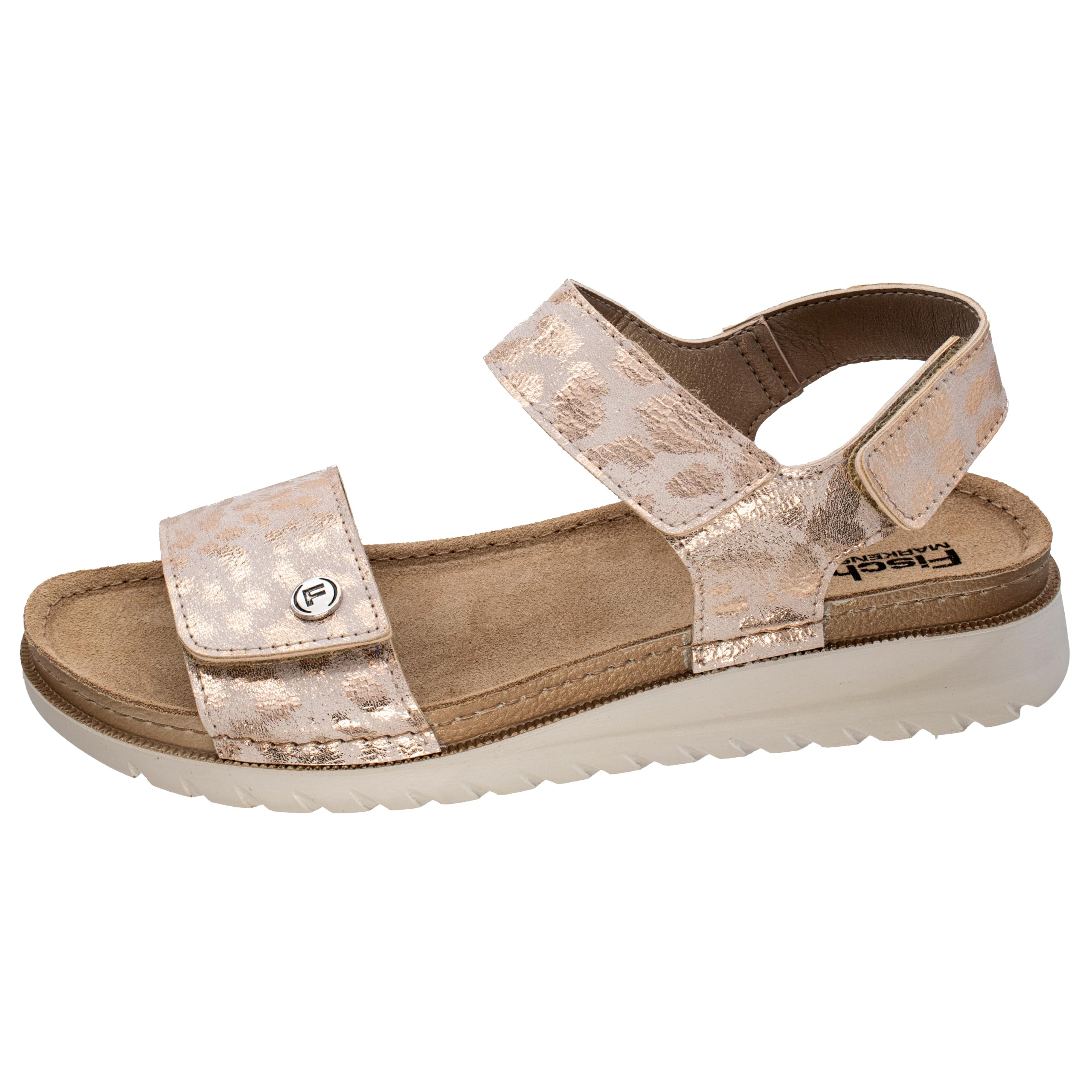Fischer Markenschuh Women's Jule Flat Sandal, Beige, 3.5 UK