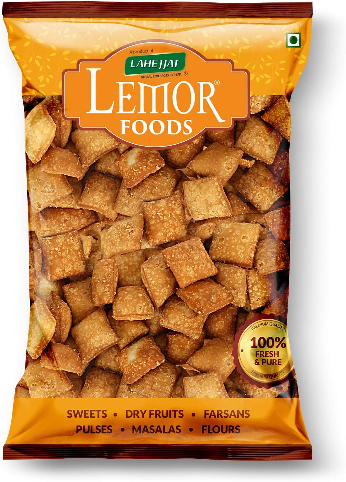 LEMOR Shakkarpara (500 g, 2 Packs of 250g) | Namkeen Snacks for foodie Indians