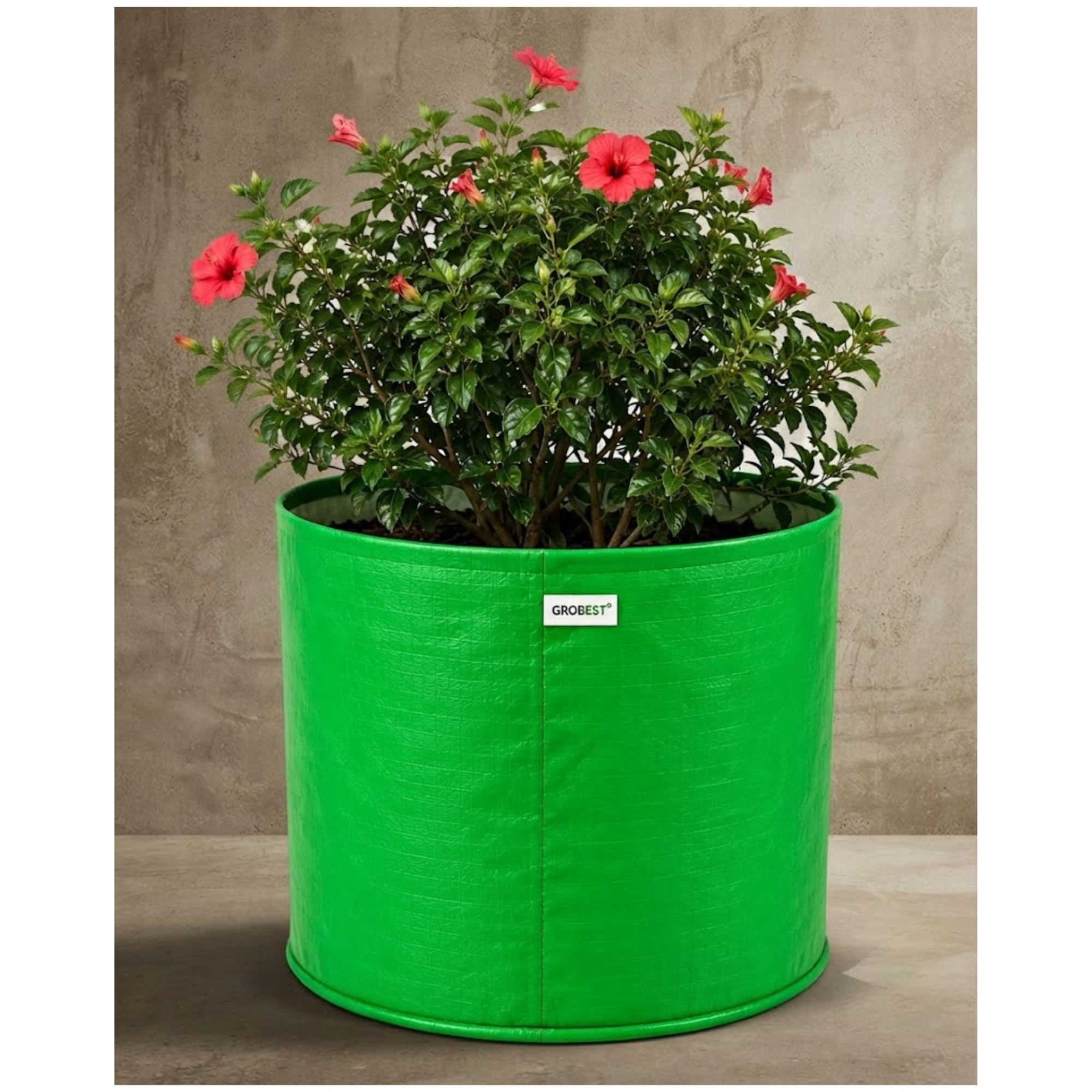 GROBEST® HDPE UV Protected 350 GSM Round Grow Bag 12 x 18 Inch