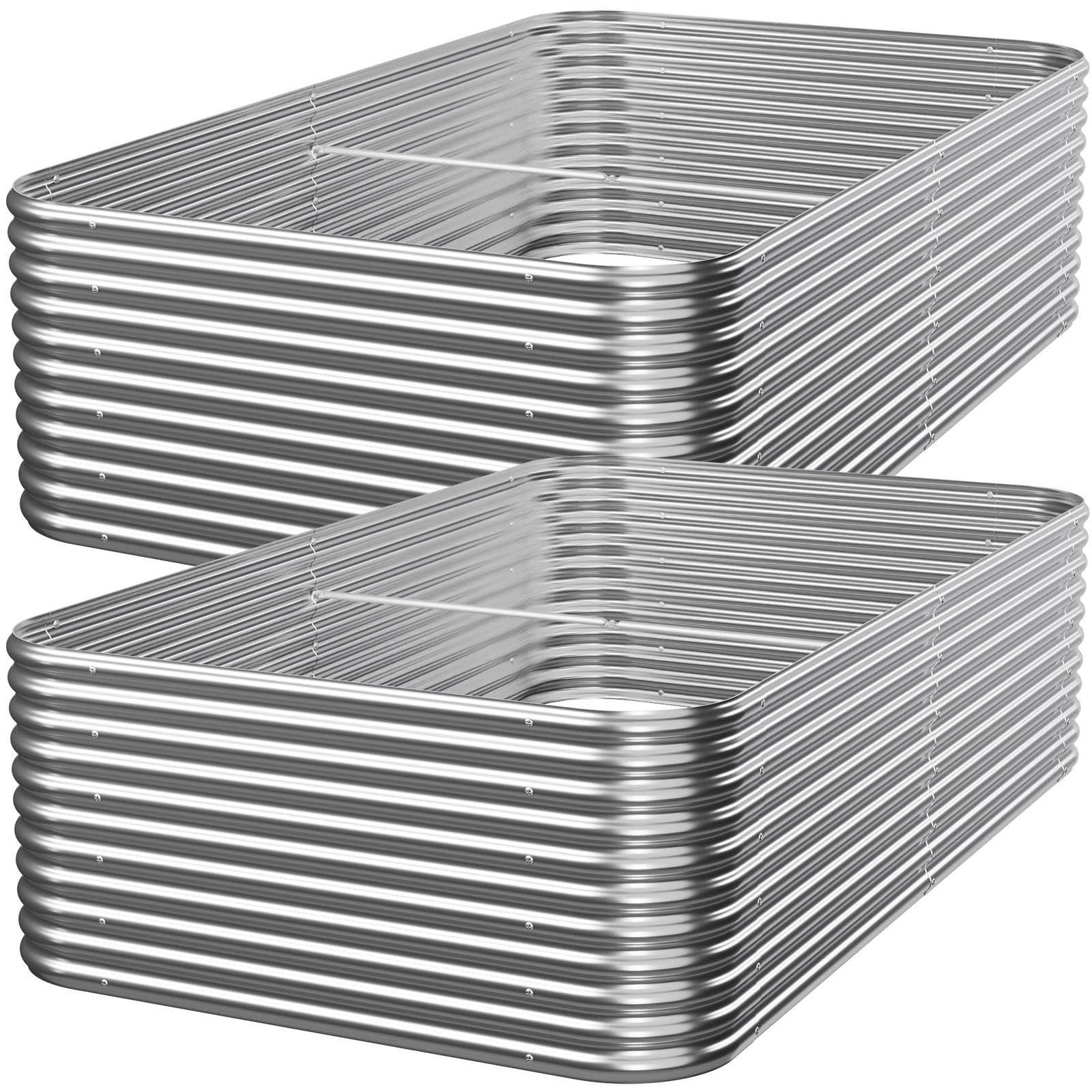 Mostmahes 8ft Galvanized Raised Garden Bed