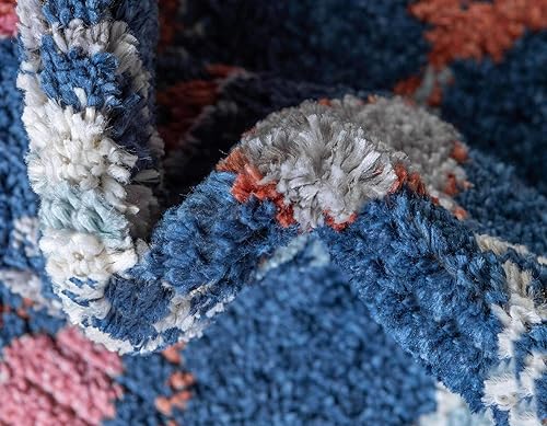 Miniatura 7 de Unique Loom Morocco Collection Abstract Tribal, alfombra de área bohemia, 2 pies 2 pulgadas x 3 pies 0 pulgadas, azul marinonegro