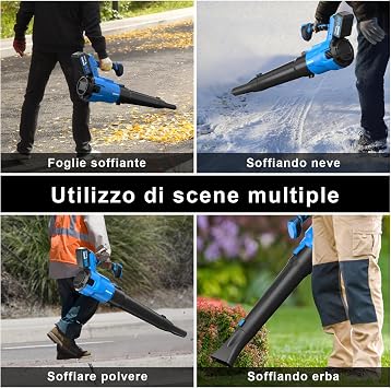 AZZUNO Cordless Brushless Leaf Blower with 2 x 4.0Ah Battery and Charger,3 Speed Mode MAX 580CFM Brushless Motor, Electric Blower for Lawn Care,Patio,Leaves,Dust,and Snow Removal