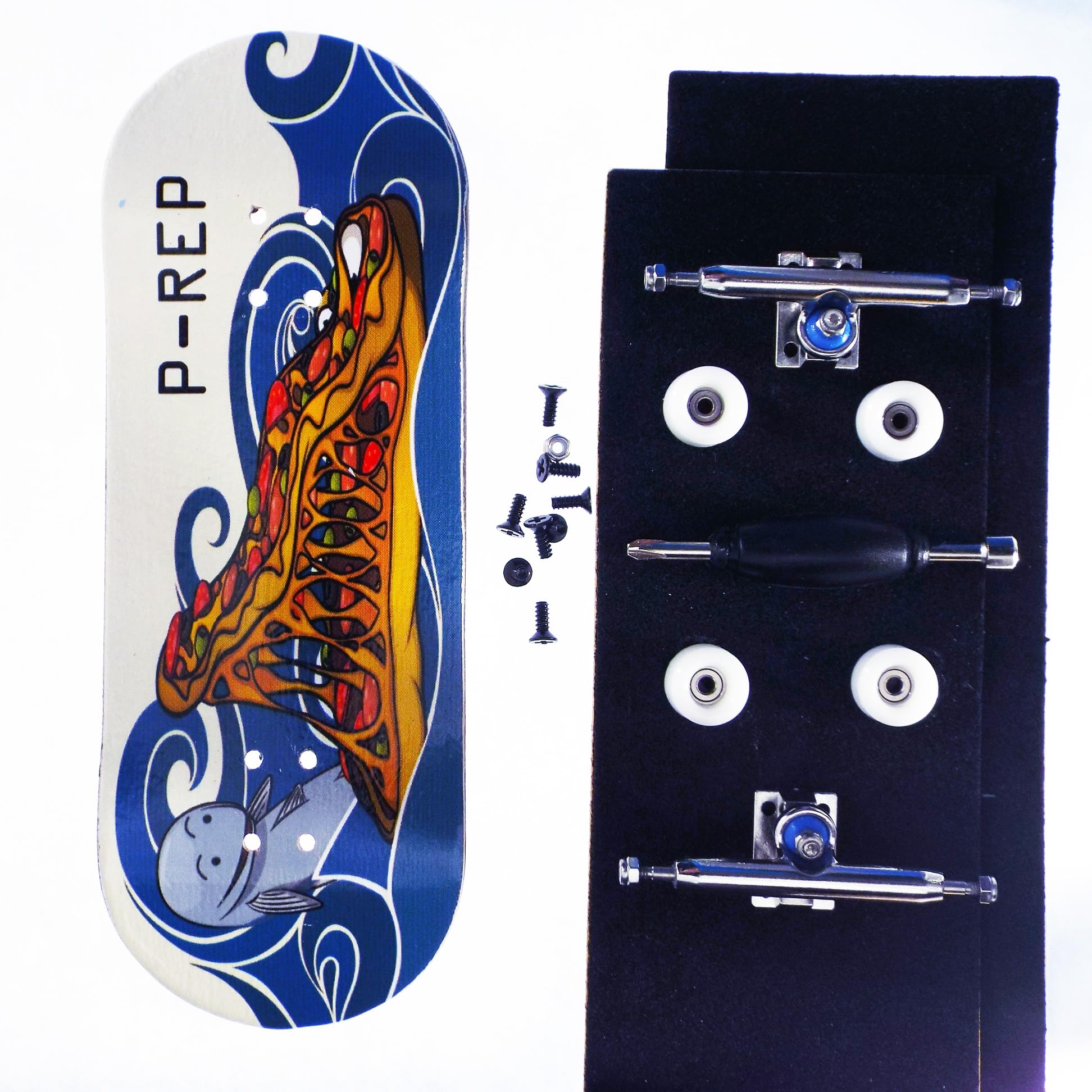 P-REP V2 Pro Performance Complete Wooden Fingerboard 34mm - Eater Pizza