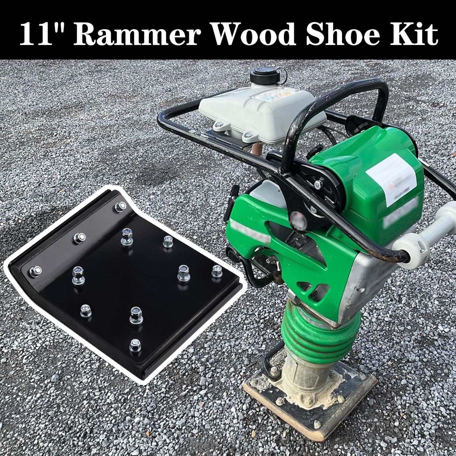 11" Wood Shoe Kit Fit for Multiquip Mikasa MTX70 MTX80 MTX90 Jumping Jack Rammer Replace 366910020 362910130 8511S