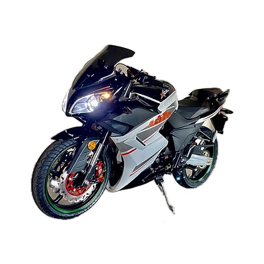 BELMONTE BIKES Venom X22R 250CC CBR Sport Bike Motorcycle, 5-Speed, Full-Size Ninja 17" Wheels, Fully Loaded with LED Headlights, Tail Lights, 2 Seater, 2 Keys, Passenger Foot Pegs