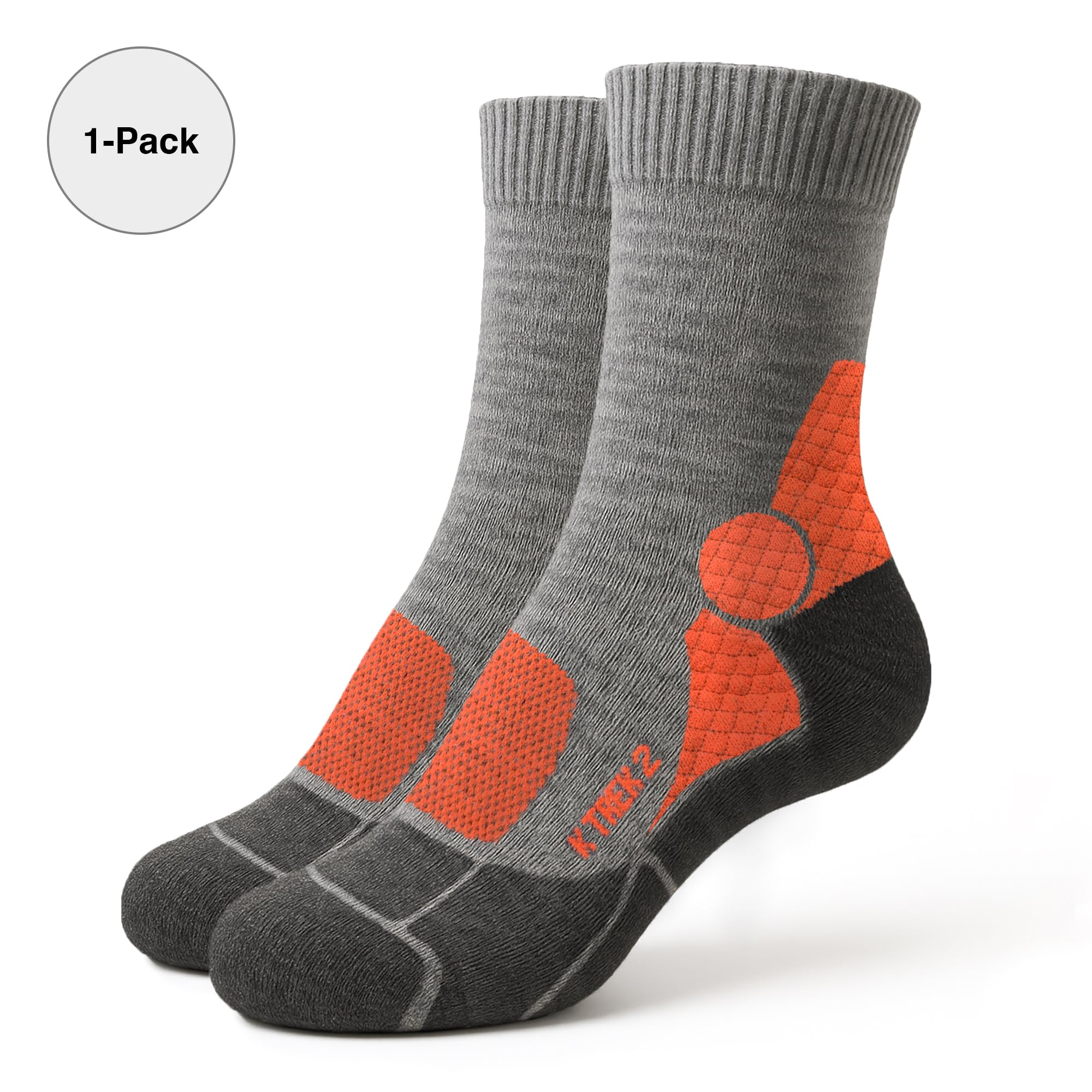 Kaiera - Trek Mid – Calze Tecniche da Trekking in Lana Merino, Comfort 4 Stagioni, Rinforzate e Made in Italy