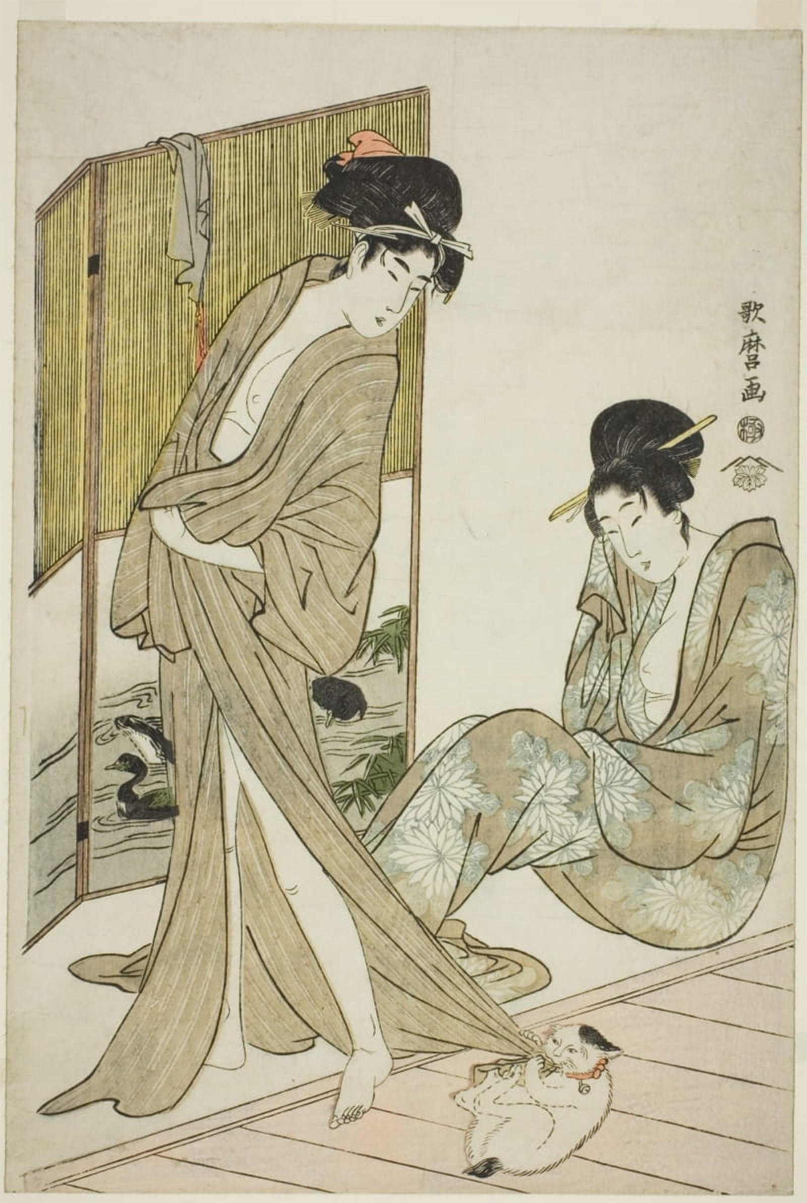 Kitagawa Utamaro tableau mural pour transformer vos murs vides 60x90