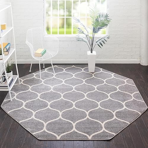 Miniatura 391 de Rugs.com Lattice Frieze Collection Alfombra – 4 x 6 pies, alfombra mediana negra perfecta para salas de estar, comedores grandes, planos abiertos