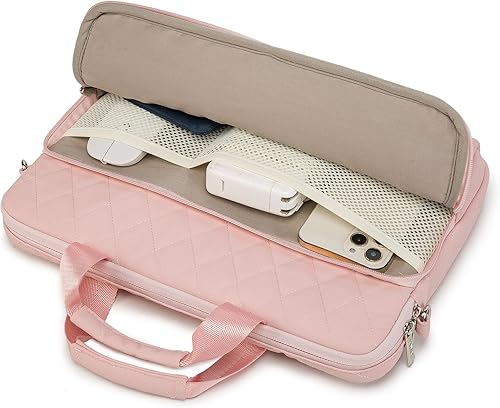 Miniatura 3 de Kinmac Bolsa para portátil de 360 grados Bolsa de hombro acolchada para MacBook Air Pro de 13 pulgadas MacBook de 14 pulgadas y 13 pulgadas-14