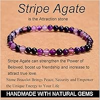 Vista 257 de MASSIVE BEADS Pulsera elástica de yoga hecha a mano con piedra natural, cristal curativo, energía, regalos para adultos unisex de 0.157 in, 0.236