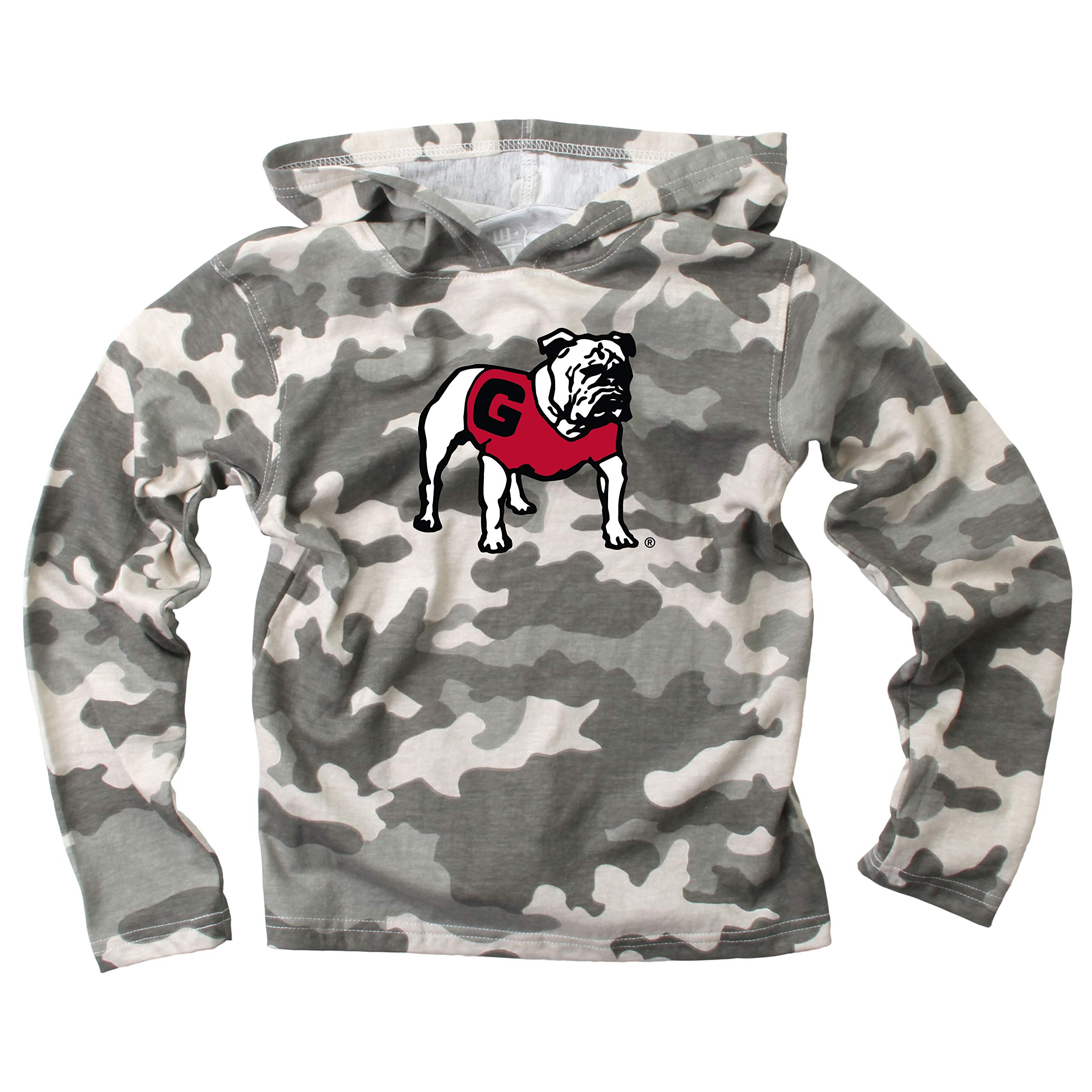 Wes and Willy Kids College Team Camo Long Sleeve Hooded T-Shirt