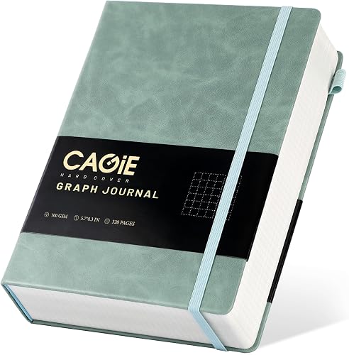 CAGIE A5方格硬皮笔记本 320页