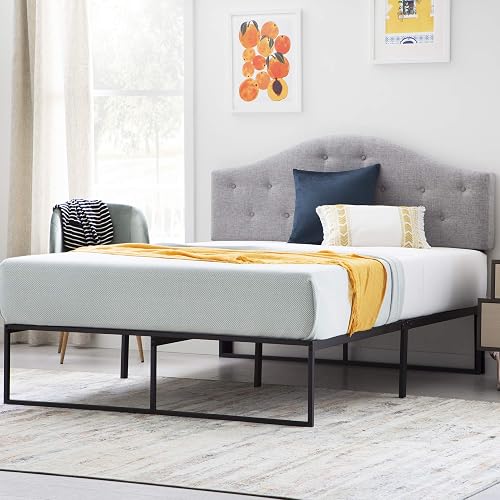 Linenspa 14 Inch Contemporary Metal Platform Bed Frame, Folding, Twin