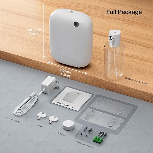 Miniatura 6 de Airversa ANW-White - Difusor de aceite esencial sin agua para uso doméstico y comercial, capacidad de hasta 2000 pies cuadrados, difusor de aroma de
