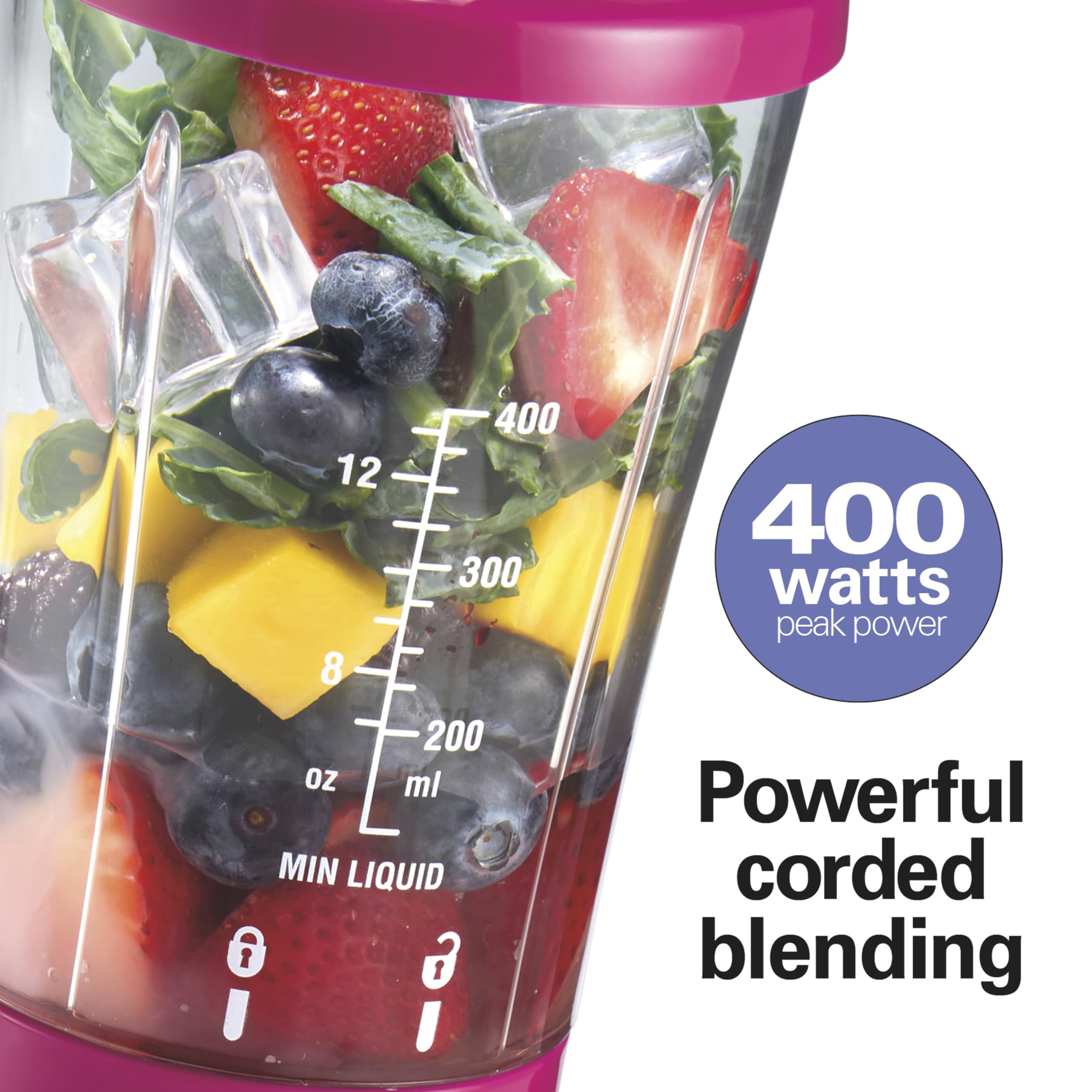 Hamilton Beach Portable Blender for Smoothies With 14 oz. Travel Jar — Amazon image 3