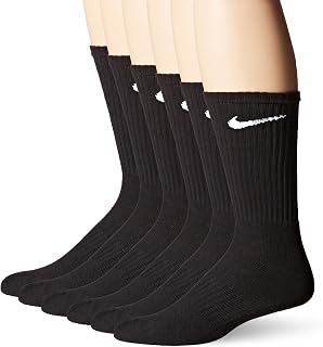 Nike Everyday Plus Cushion Crew Training Socks 6-Pack - Extra Heel/Forefoot Cushioning, Sweat-Wicking Comfort