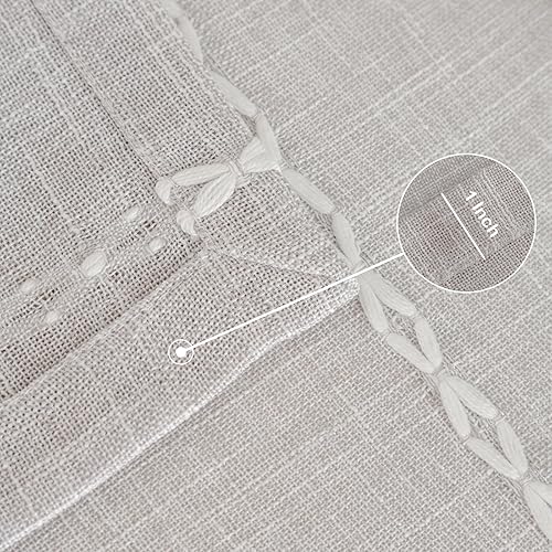 Miniatura 2 de YZKITM Mantel pequeño de lino cuadrado rústico lavable, resistente a las arrugas, resistente a las arrugas, mantel de estilo rústico estilo granja