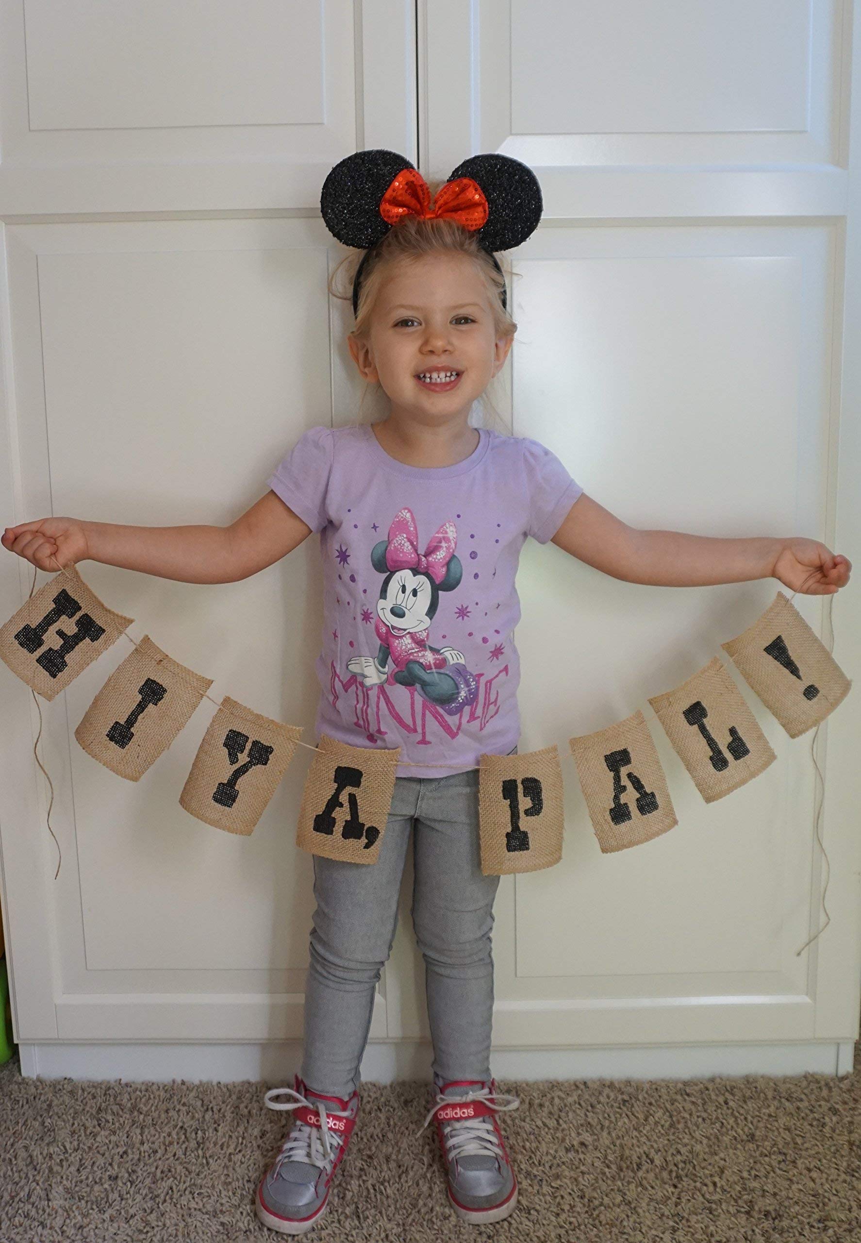 HIYA, PAL! Mickey Burlap Banner