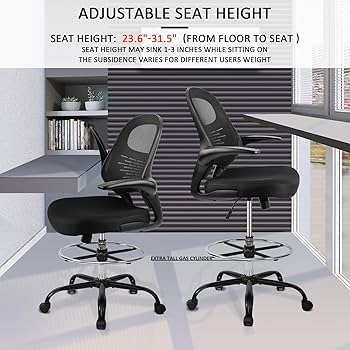Amazon.com: HYLONE Drafting Chair Tall Office Chair with