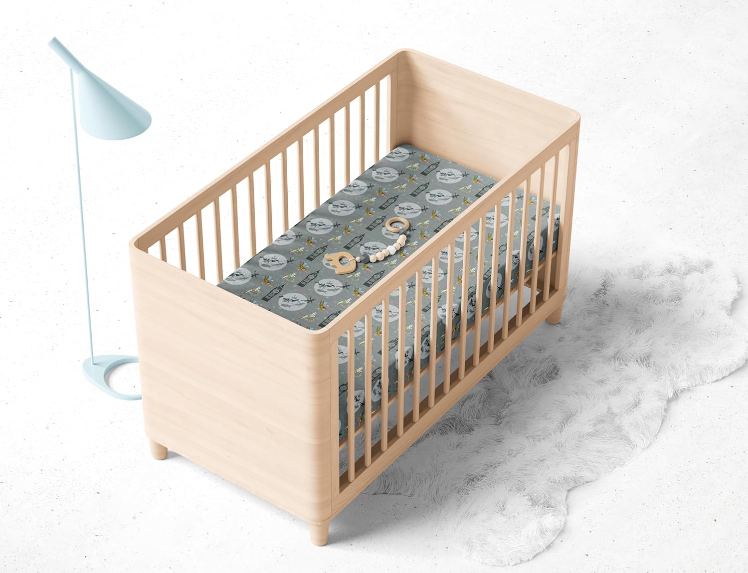 Peter Pan Nursery Crib Set Handmade, Peter Pan Fitted Crib Sheet, Peter Pan Pillow Cover