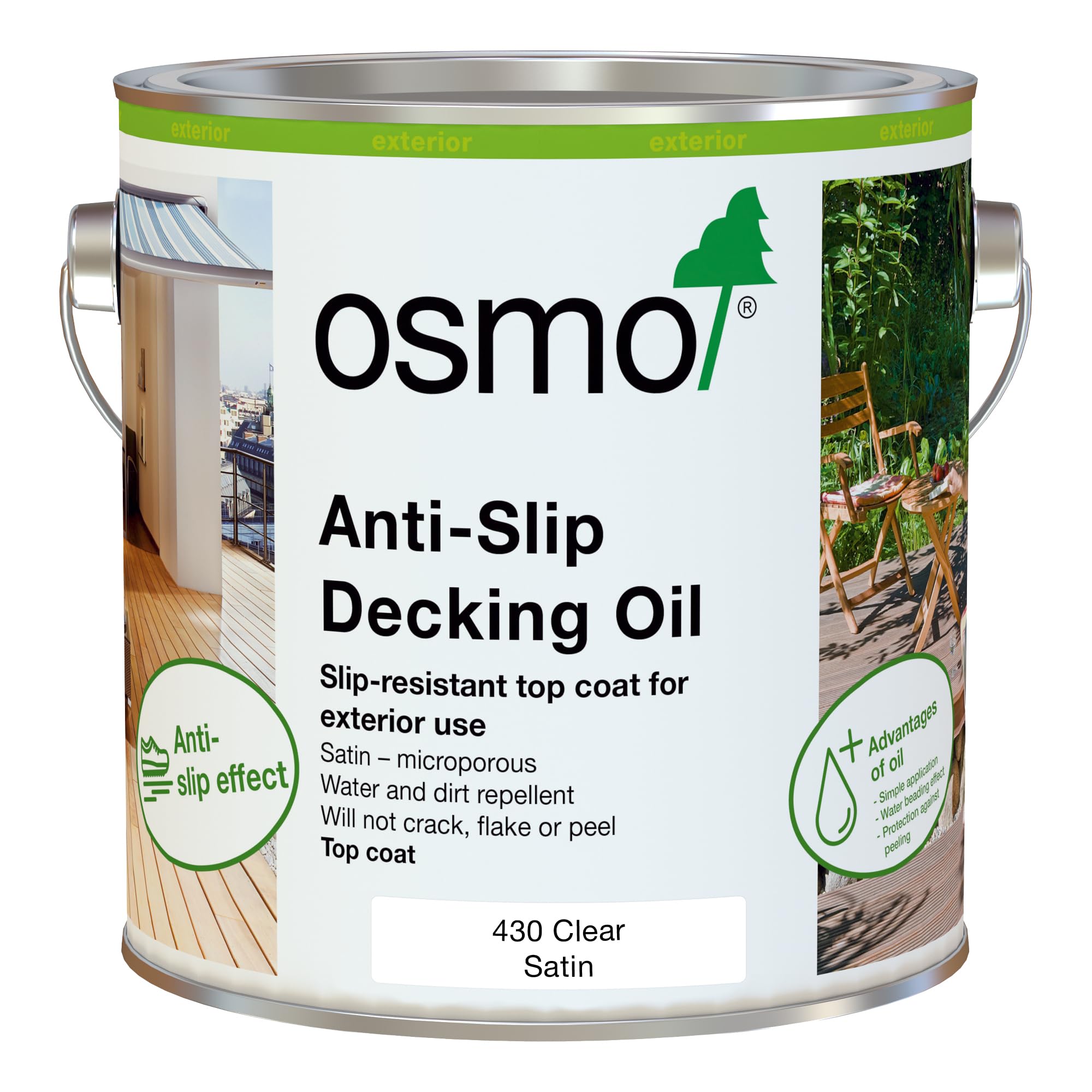 Osmo Unisex Anti Slip Decking Oil Clear 2.5L