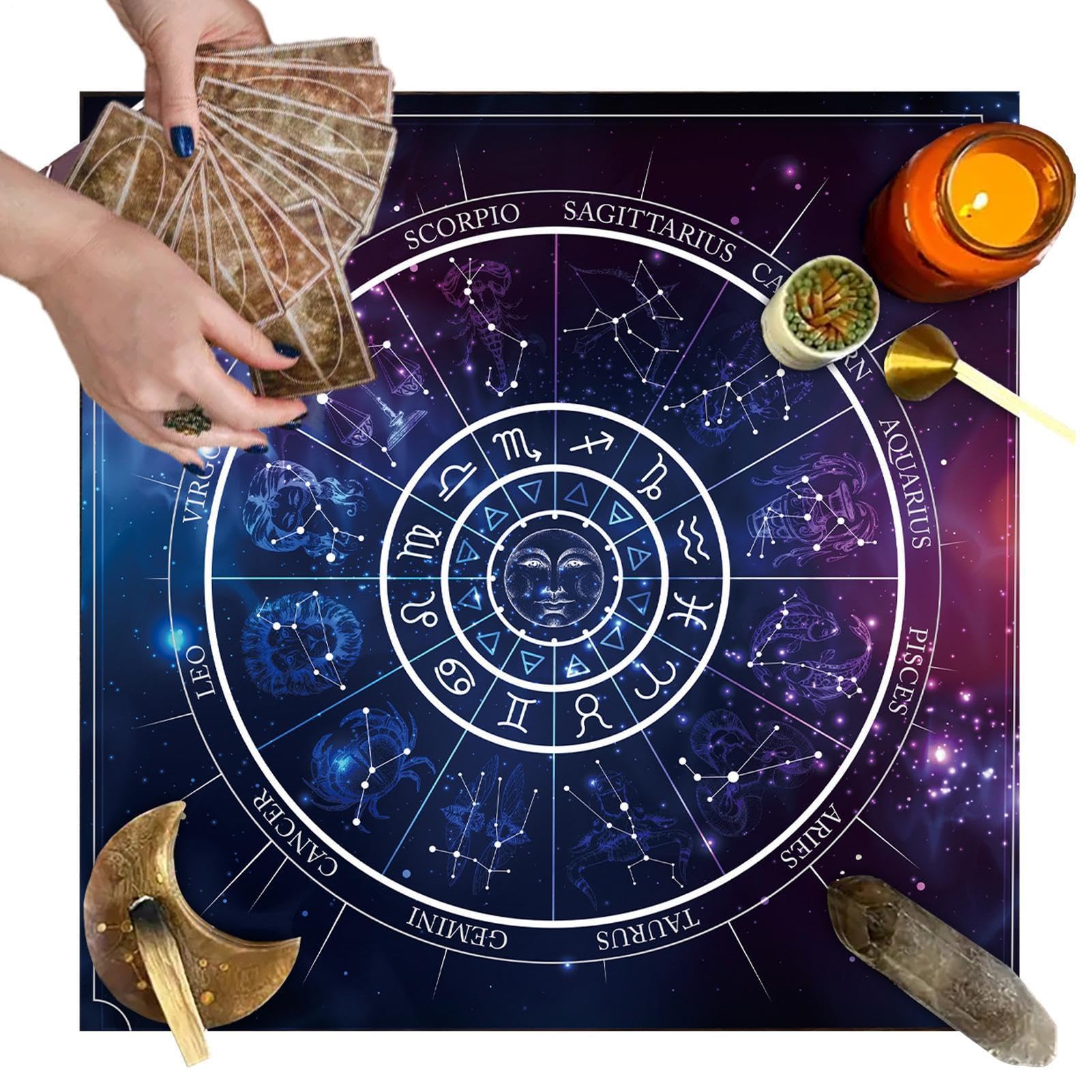 Mantel de Tarot decorativo ideal como regalo para amantes de las cartas y adivinación