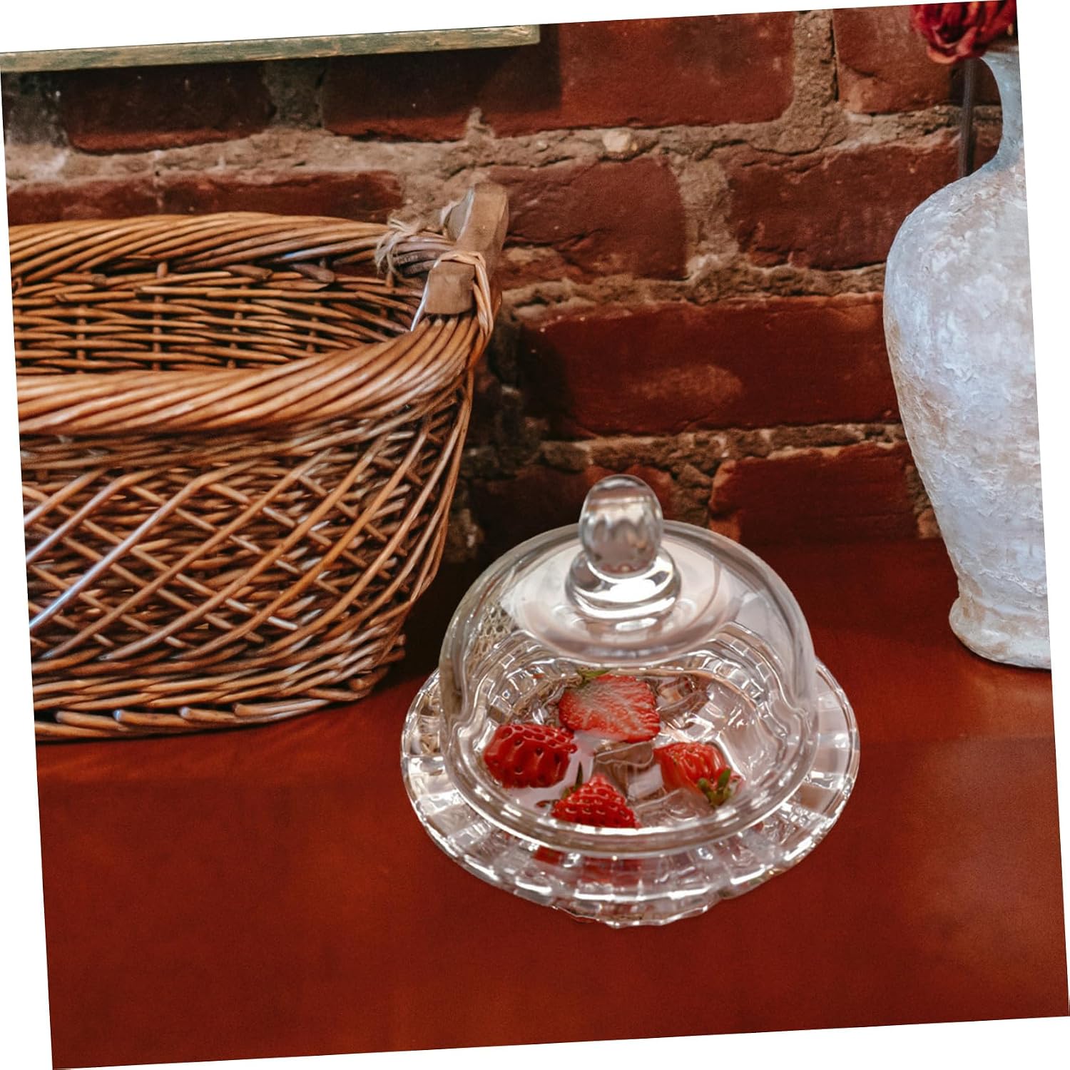 NUOBESTY Decorative Glass Dessert Bowl Small Soup Serving Bowl for Rice Fruit Snacks for Home and Restaurant Use Gift for Festivals