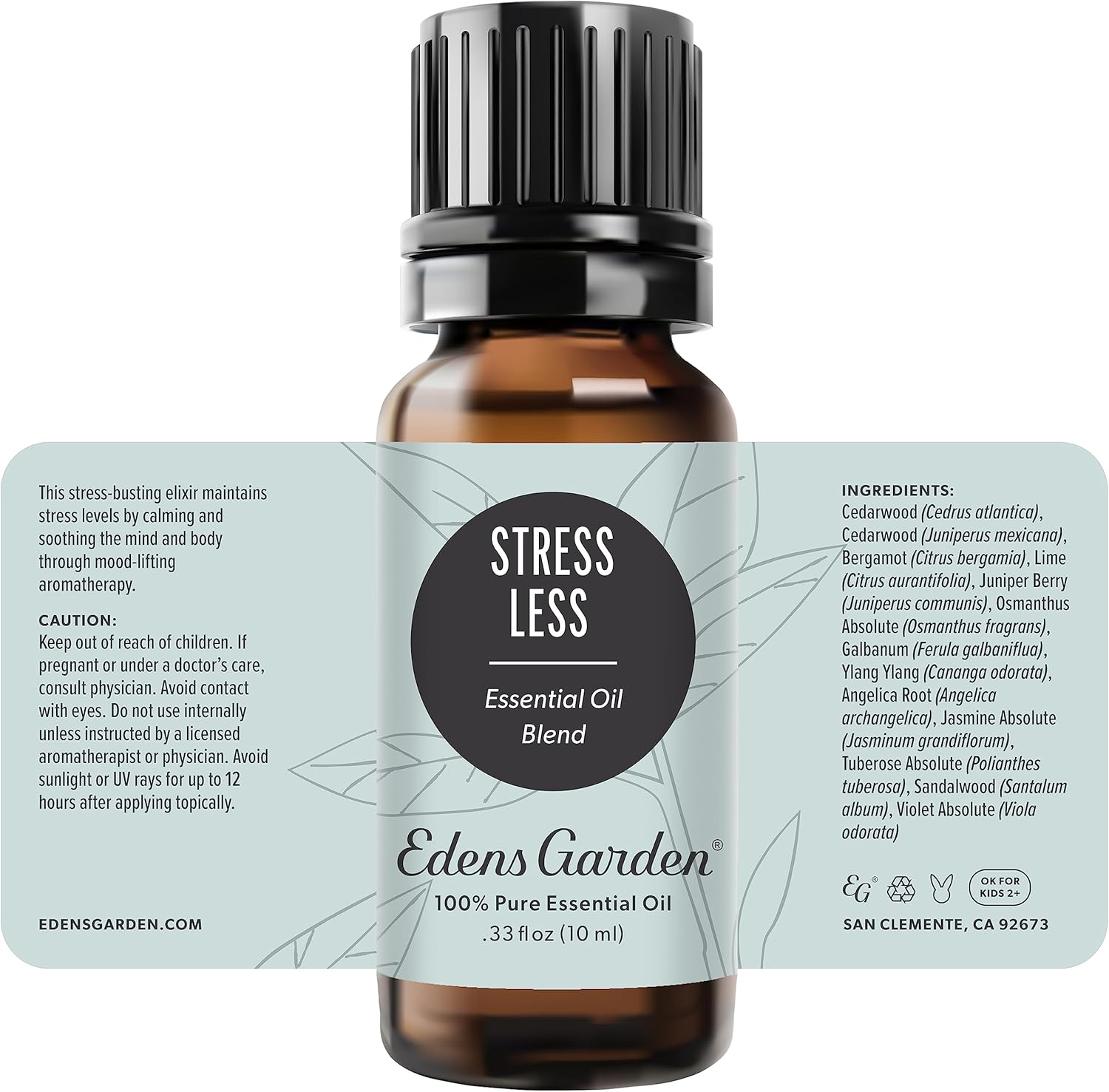 Edens Garden Stress Less Essential Oil Blend- 100% Pure Premium Grade, Undiluted, Natural, Therapeutic, Aromatherapy, The Best for Diffusing, Skin, Candle, Humidifiers 10 ml (.33 fl oz) - Image 9