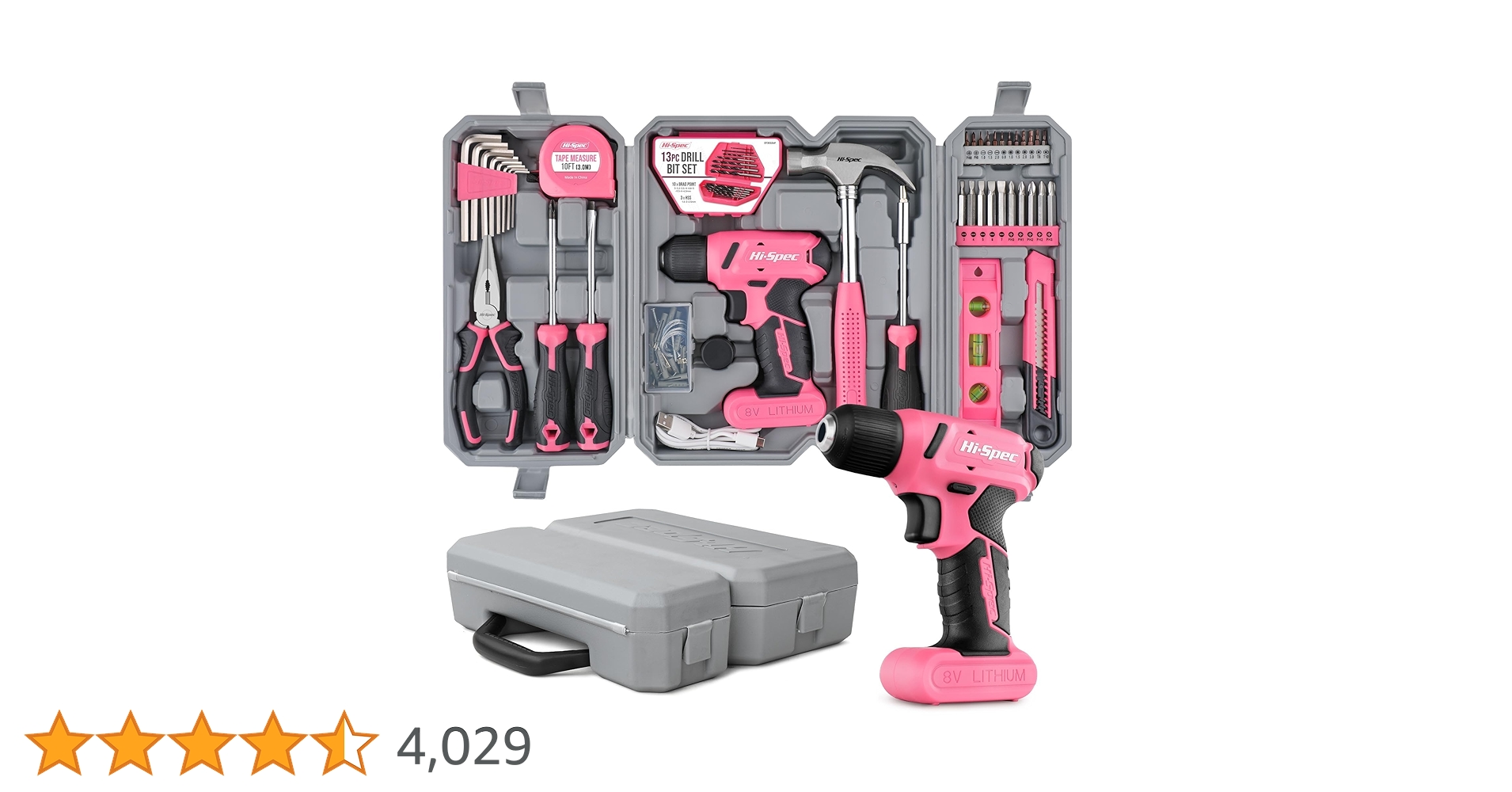ラジコン用工具　ピンク Amazon | Hi-Spec 電動ドライバー 工具セット 58本組 ピンク 8V