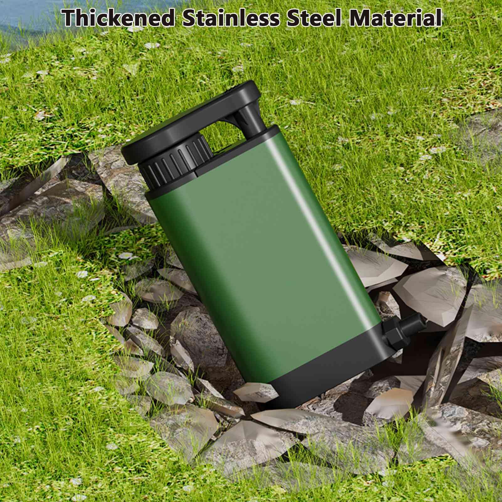 Matybobe Filtrazione Portatile Filtro di Sopravvivenza di Emergenza per Esterni di Filtro dell'Acqua Compatto Acciaio Inossidabile a velocità Rapida Leggera per la Pesca da Campeggio per (K8191)