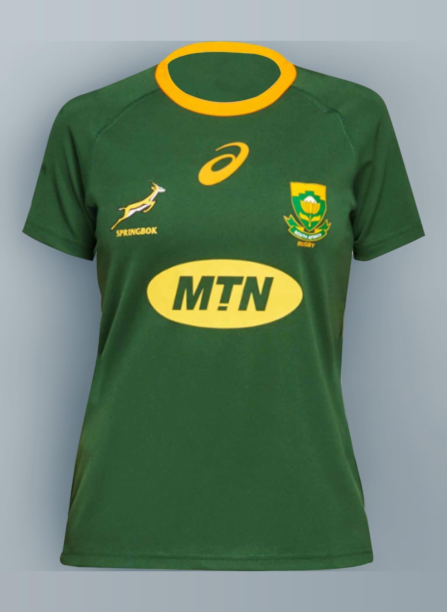 GIFTS 4 ALL Official Ladies Springboks Shirt, Ladies South Africa Rugby Fans Replica Shirt, Womens South Africa Rugby Shirt, Girls Springboks Replica Shirt